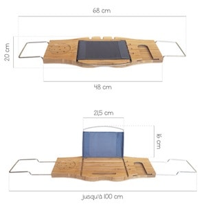 dimensions pont de baignoire bambridge